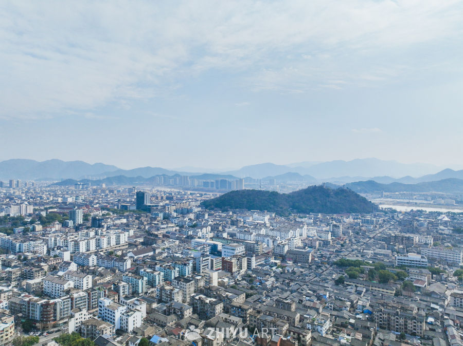 航拍浙江临海台州府城城区风光 5
