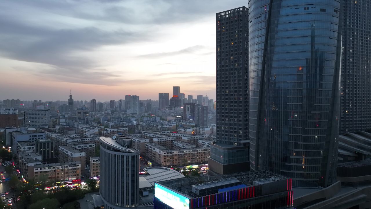 城市夜景宣传 城市摩天轮 城市地标