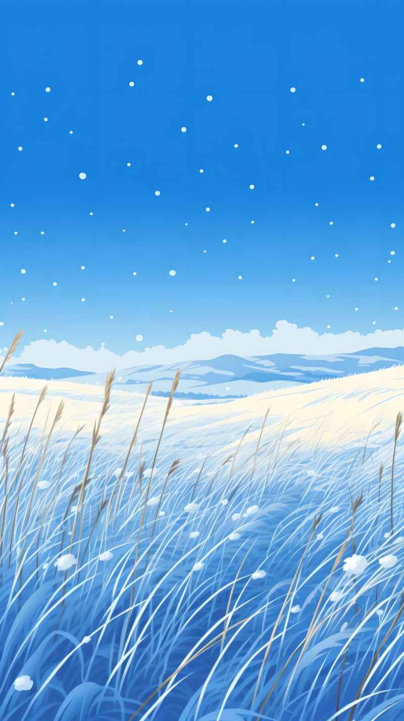 冬季唯美创意背景插画图 74