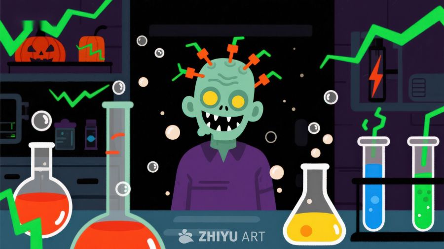 实验室中的绿色僵尸与化学实验