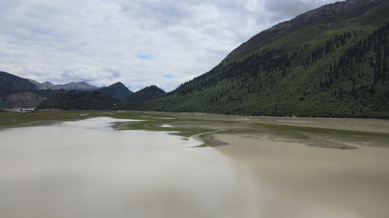 航拍然乌湖汛水期 4