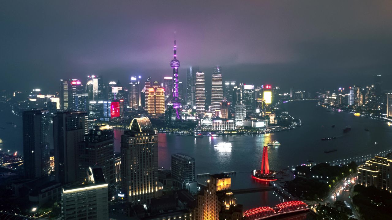上海陆家嘴延时摄影