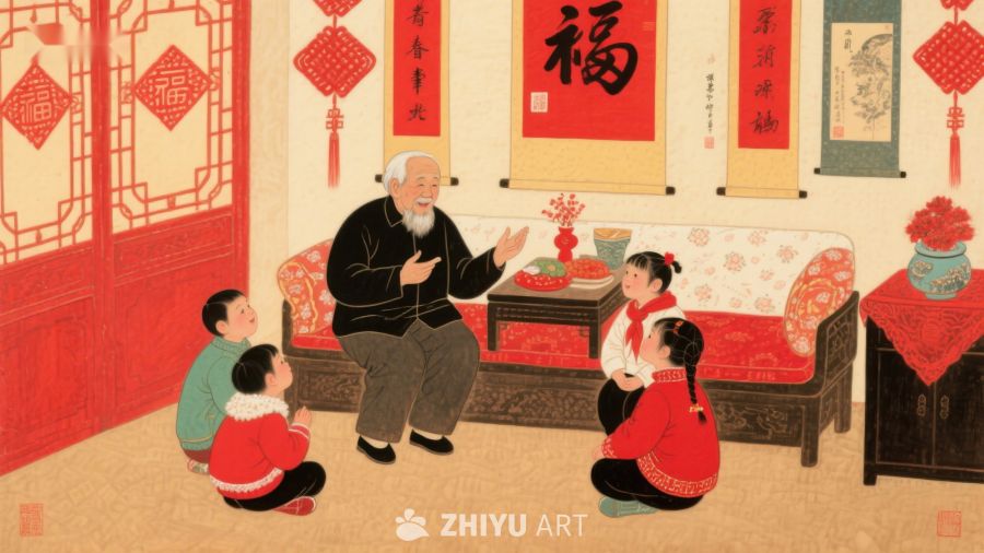 祖辈与孙辈共度温馨时光 1265