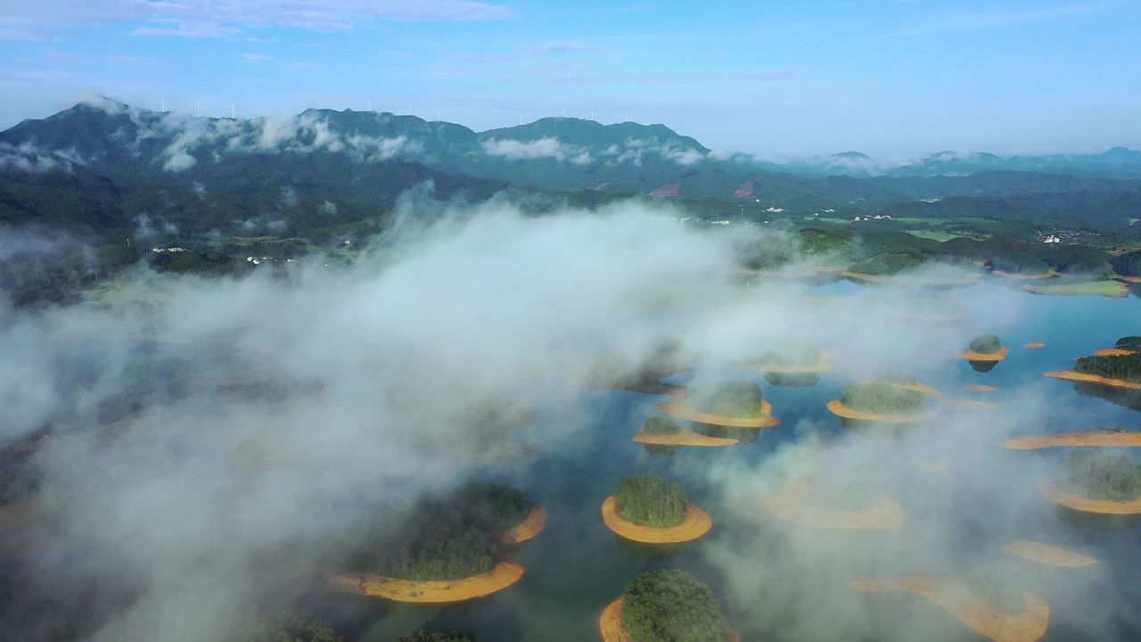 台山千岛湖航拍镜头