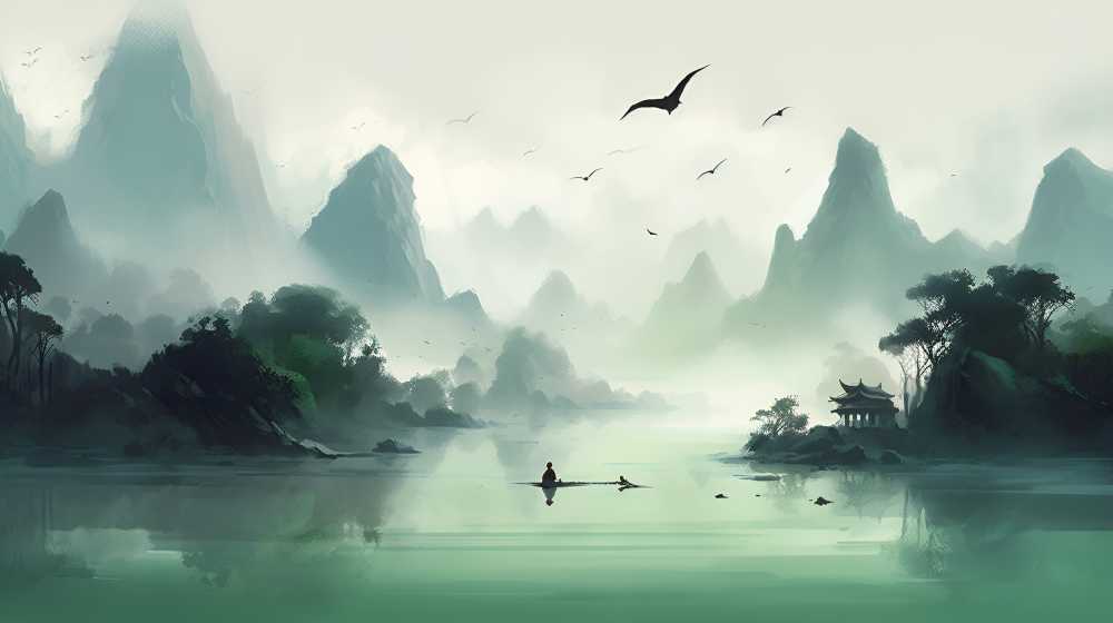 山水画每一幅都是艺术