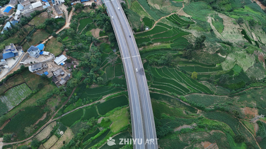 乡村公路与绿野