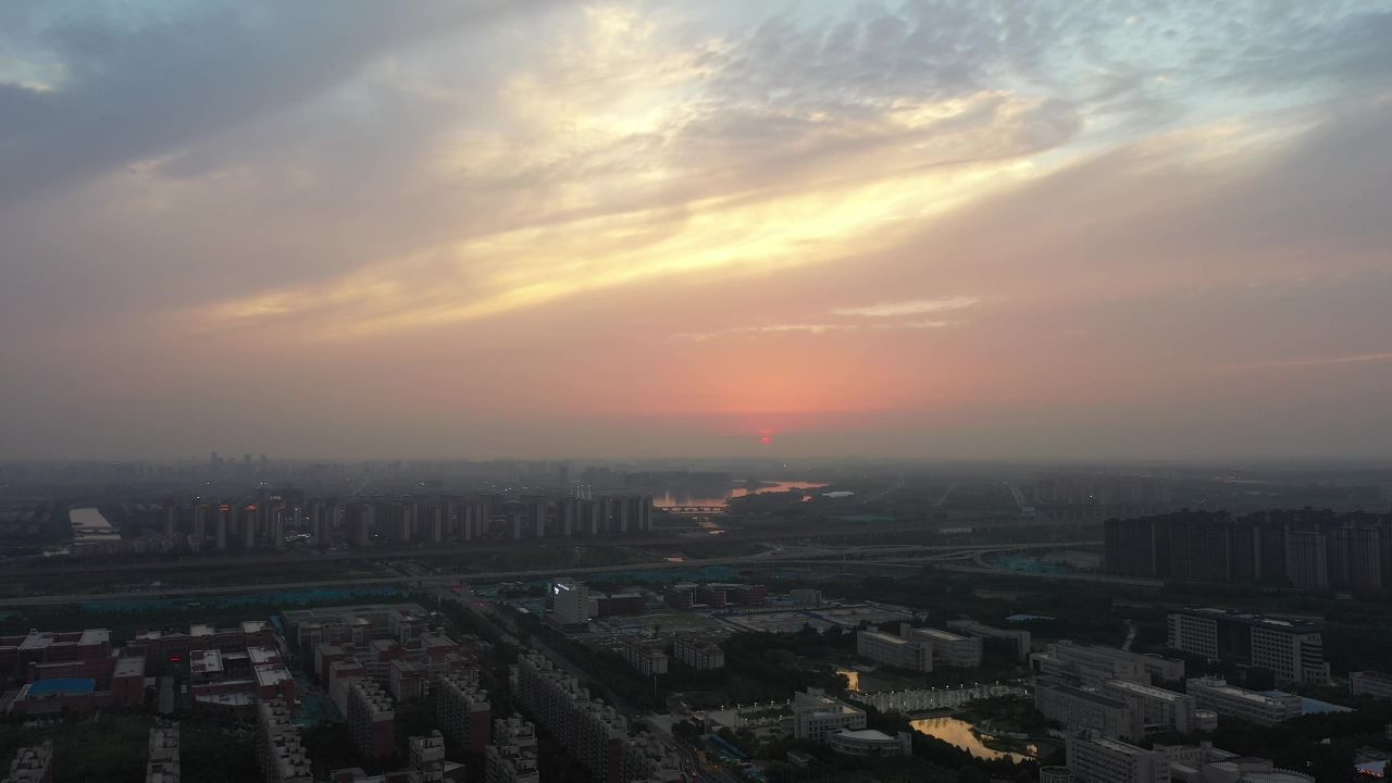 郑州龙子湖高校园区 航拍