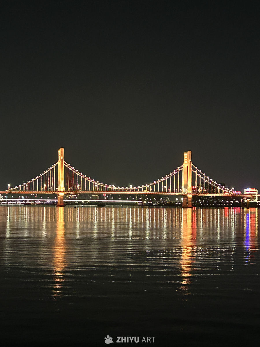 夜幕下的辉煌大桥