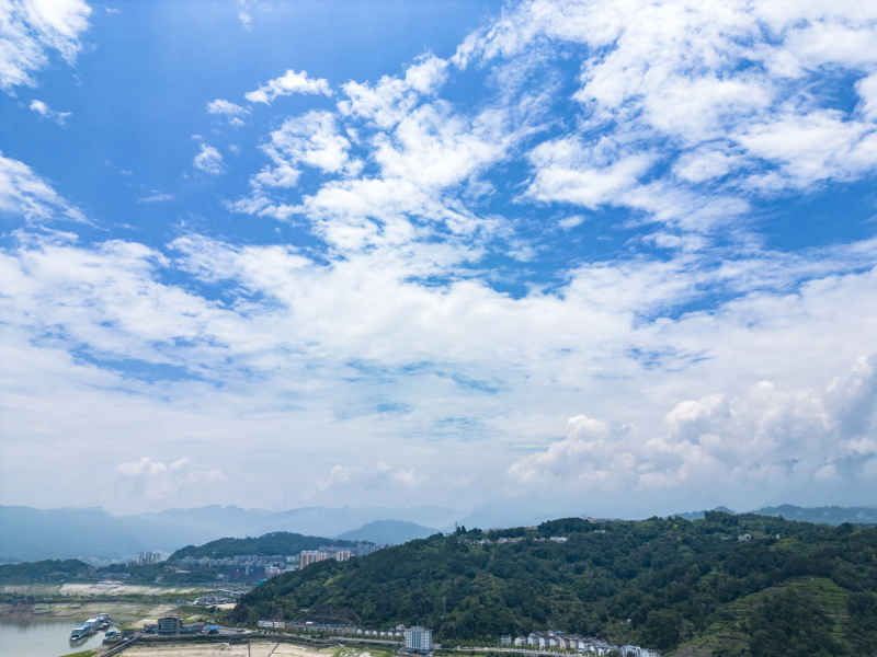 湖北长江三峡水库航拍摄影图