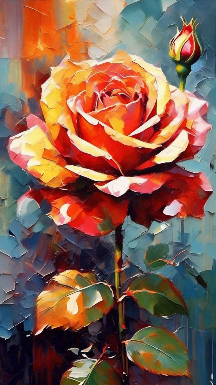 抽象花卉玫瑰插画 2