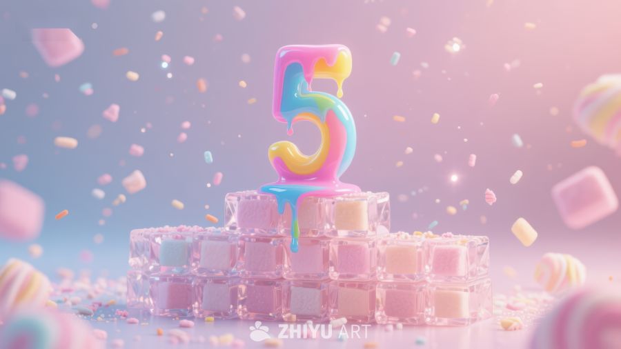 五岁生日蛋糕装饰 757