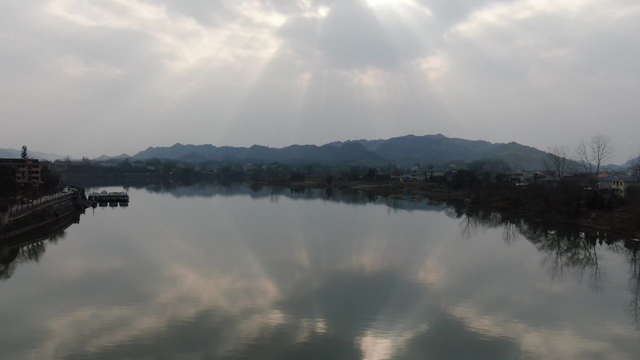 湖南沅江风光航拍 