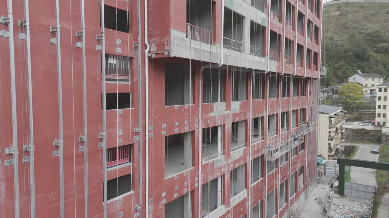 高层建筑施工航拍