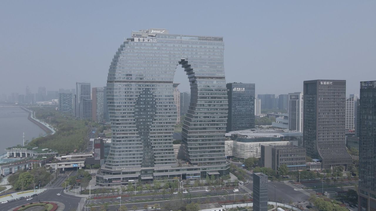航拍-杭州-景澜酒店-城市-风景 1