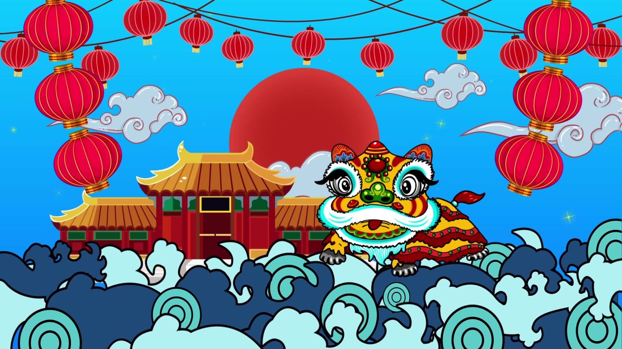 古风背景视频 中国风 意境春天 桃花 水墨 29