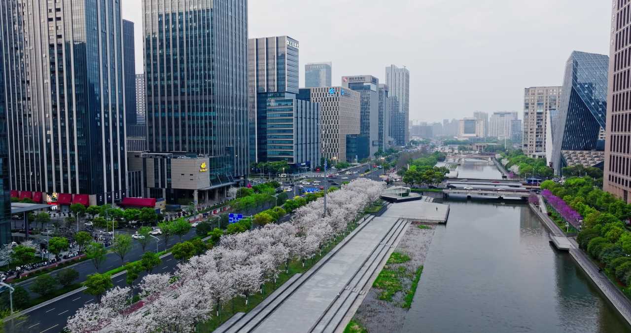 宁波城市建筑风光航拍 12