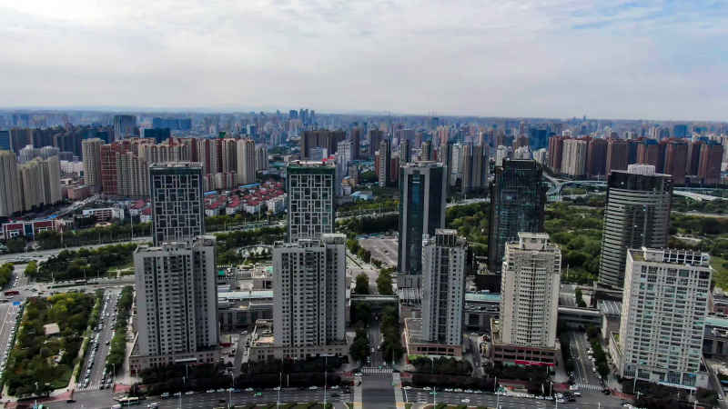 河南郑州城市风光航拍图 