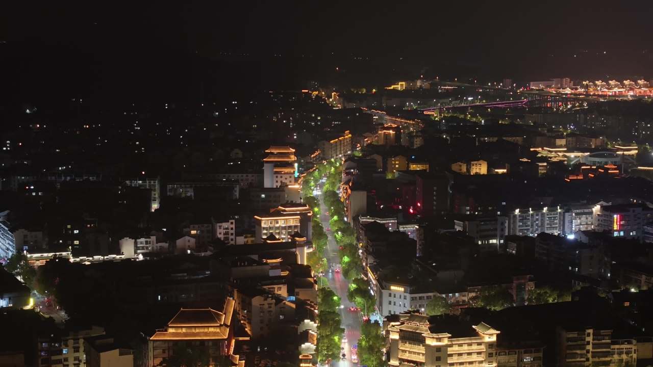 灯火辉煌的城市夜景