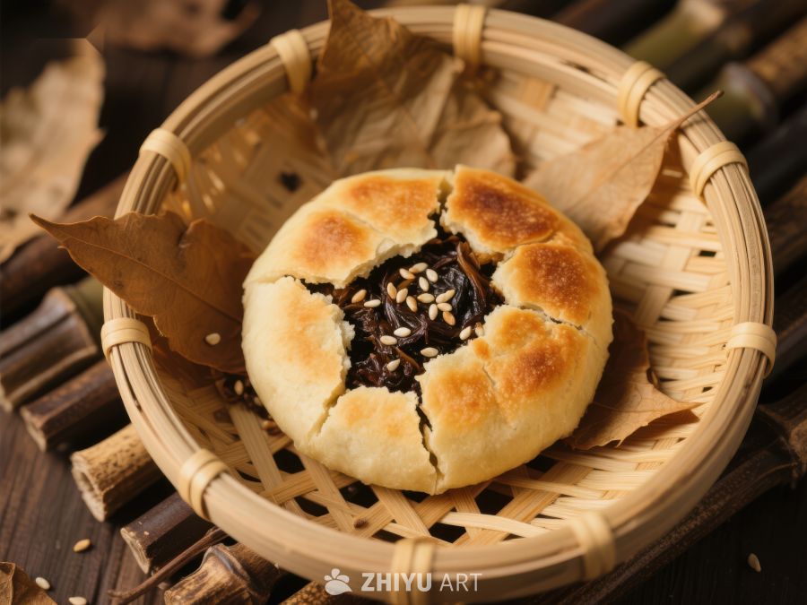 竹篮中的美味馅饼 1173