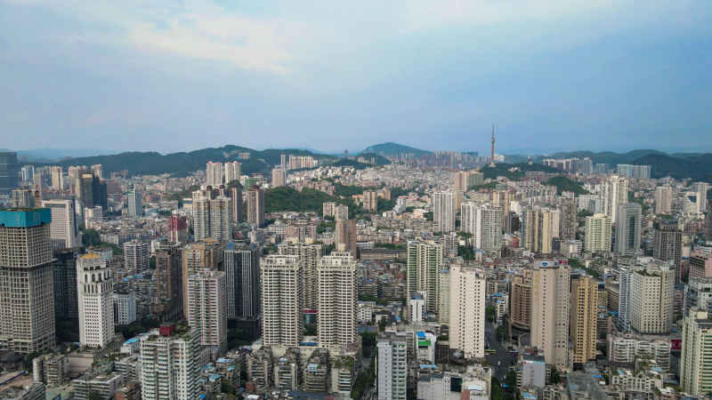 贵州贵阳城市建设航拍摄影图