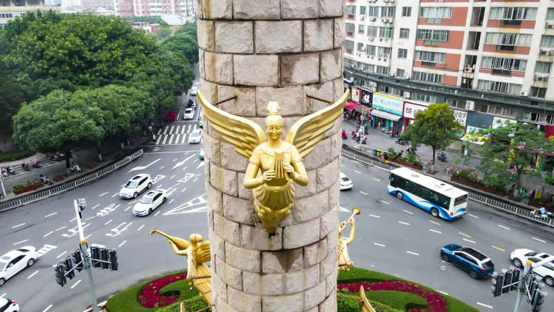 福建泉州城市风光航拍图 