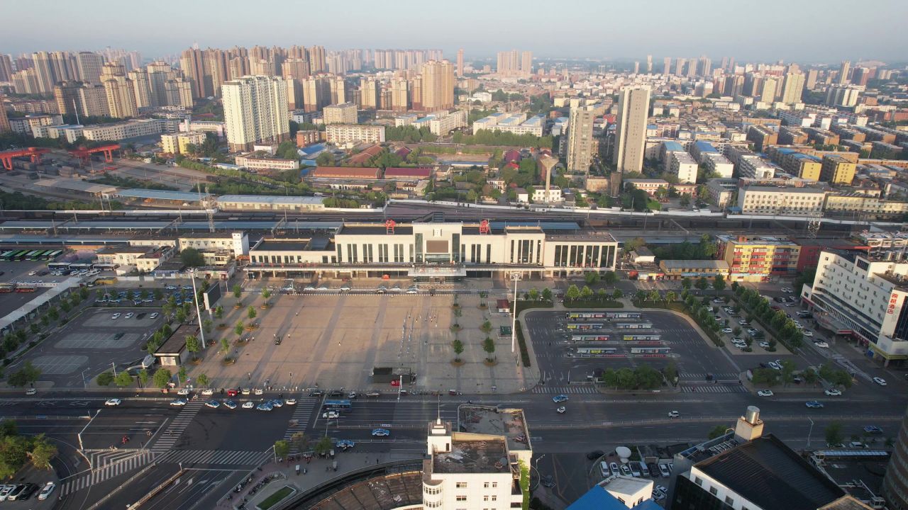 河南许昌城市风光地标建筑航拍 