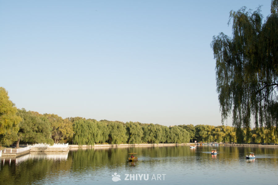 城市公园秋景