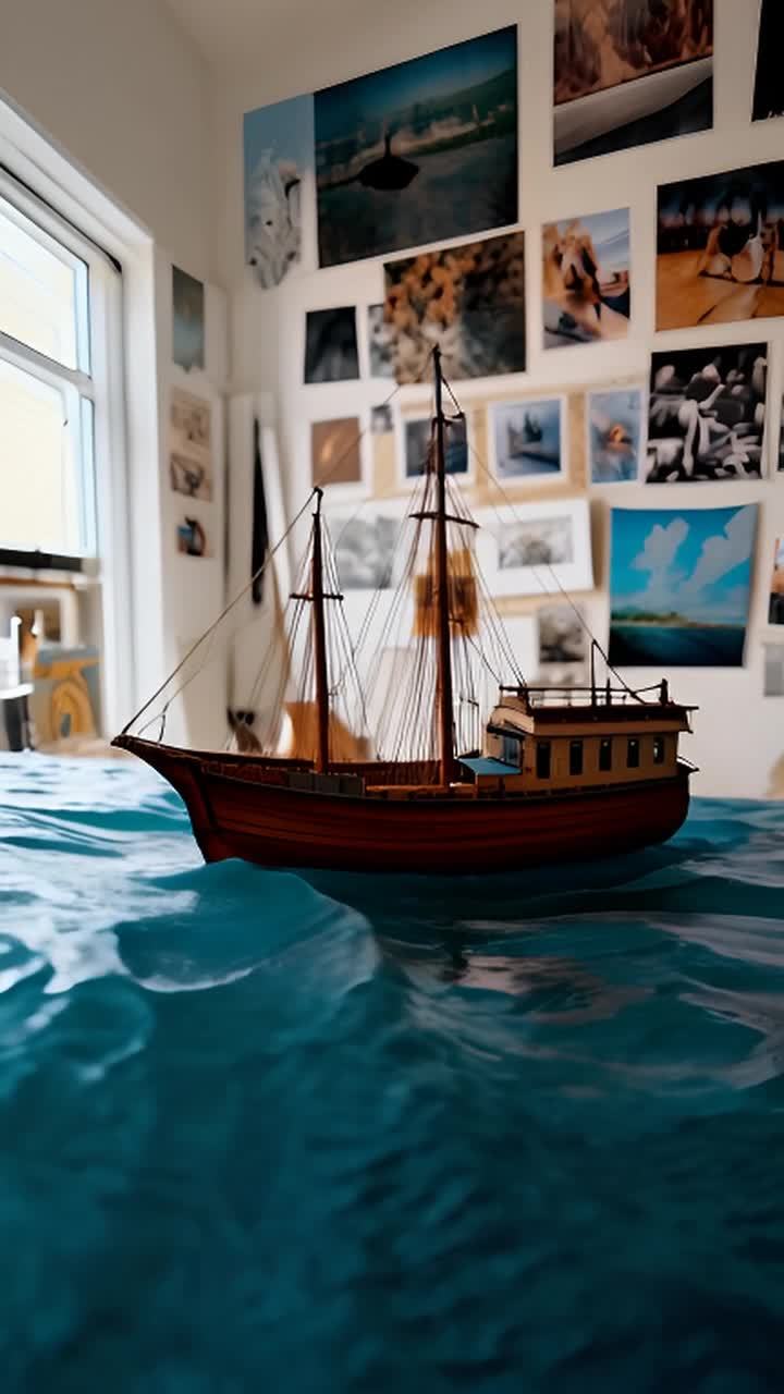 一个工作室，墙上装饰着艺术家的作品，展示他们的才华
