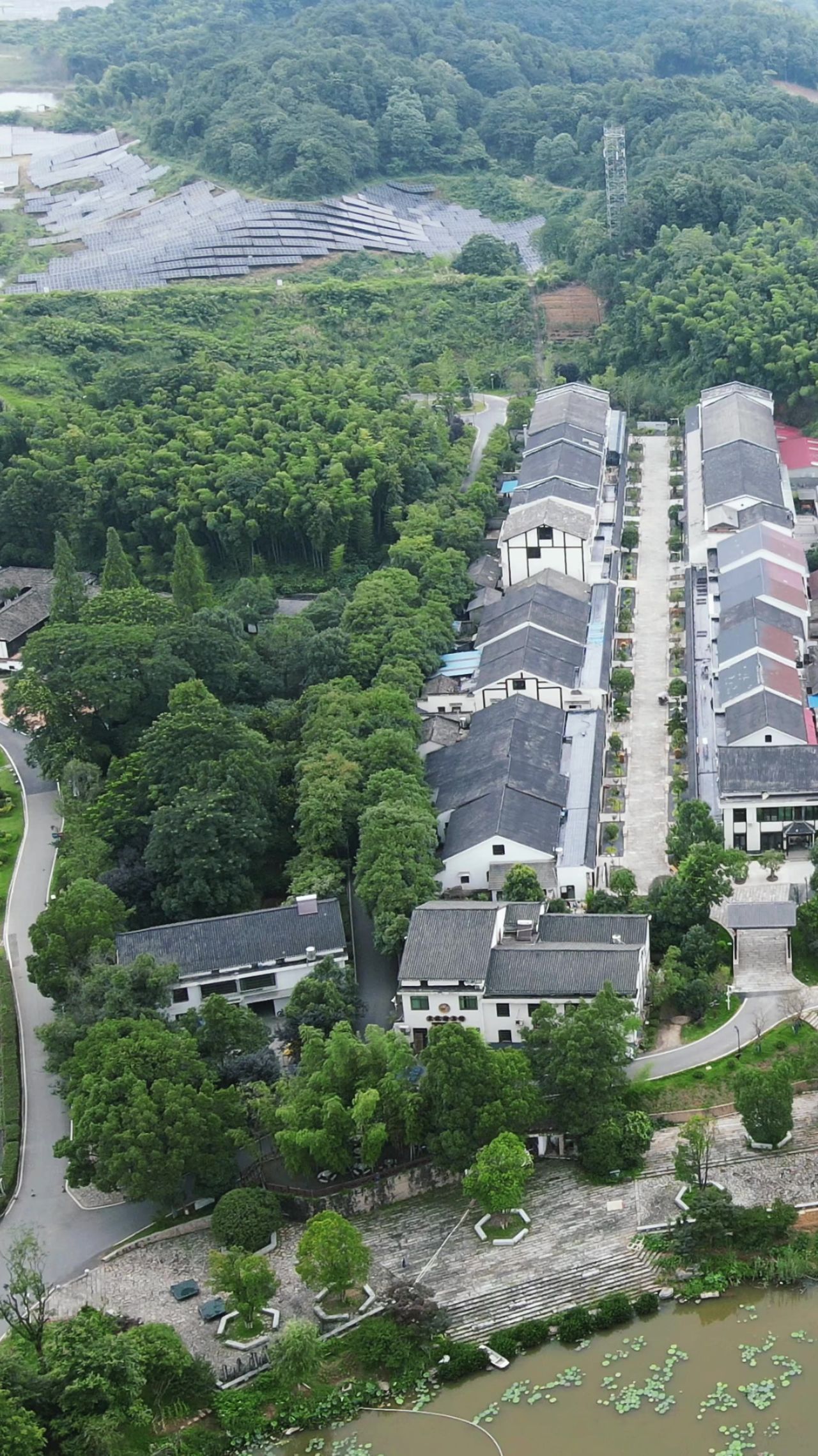 旅游景区益阳山乡巨变第一村4A景区竖屏航拍