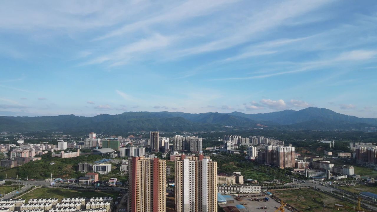  湘西城市建设航拍湖南怀化