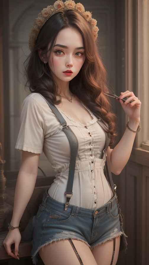 吊带美女