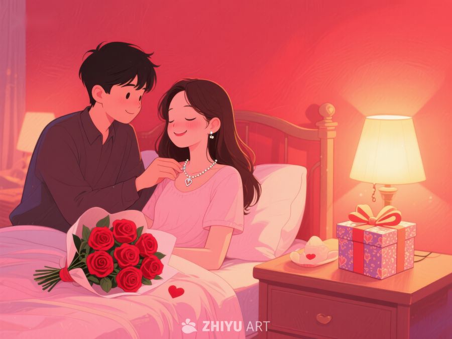 温馨时刻：情侣共度浪漫夜晚 791