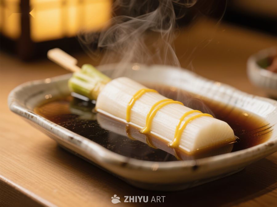 热气腾腾的蒸鱼卷配酱油 191