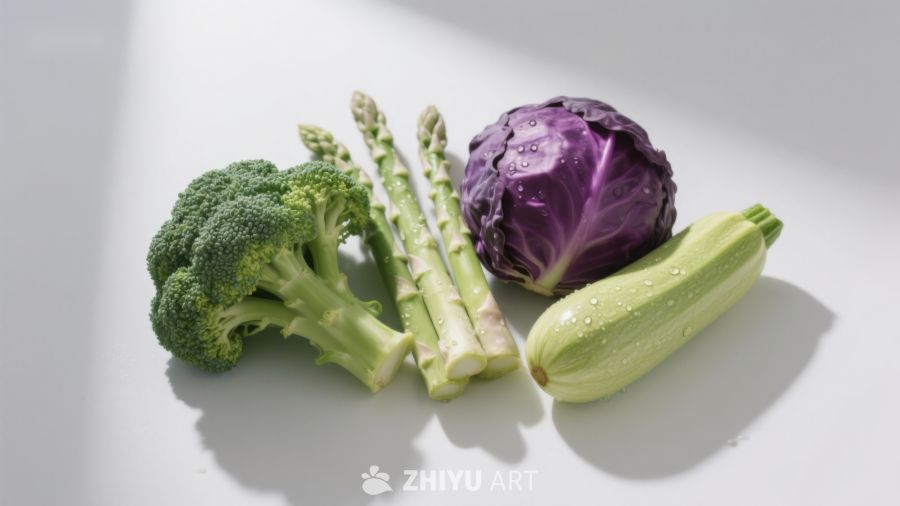 新鲜蔬菜组合静物