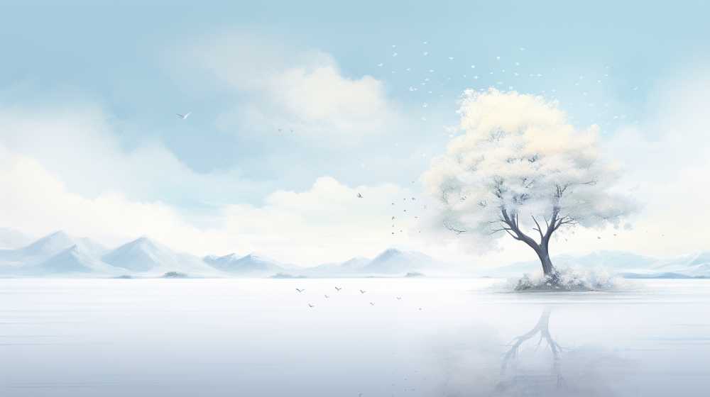 浅白色唯美意境背景图99