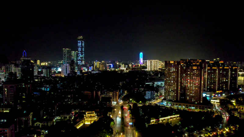 广西柳州城市风光航拍摄影图