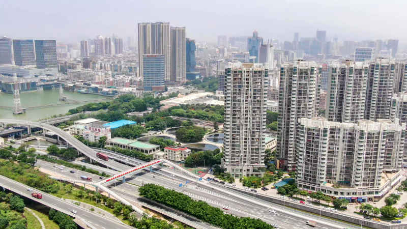 福建泉州城市风光航拍图 