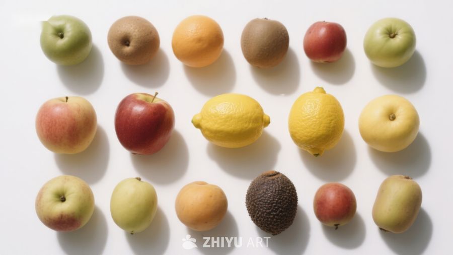 多样水果整齐排列