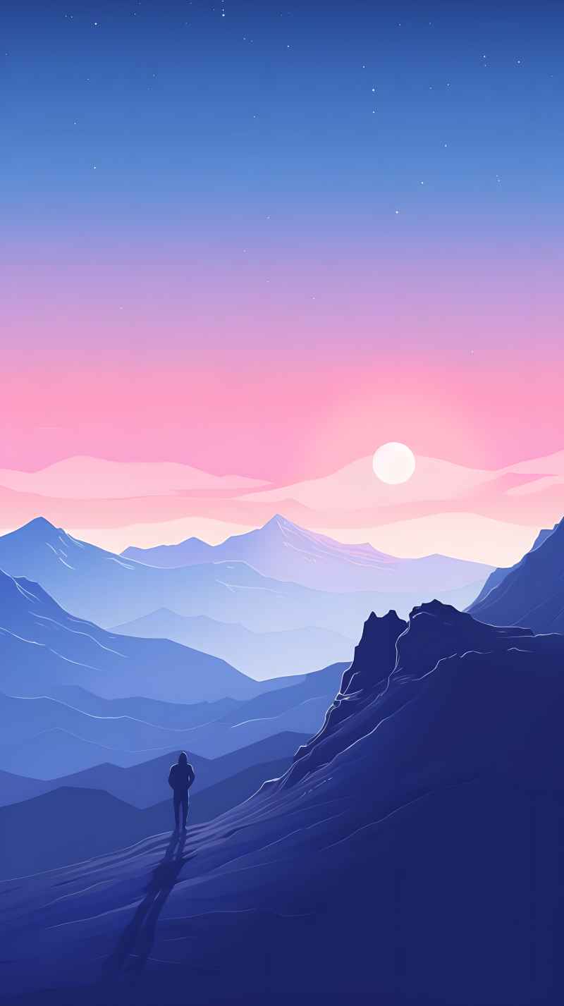 冬季唯美雪景创业插画 4