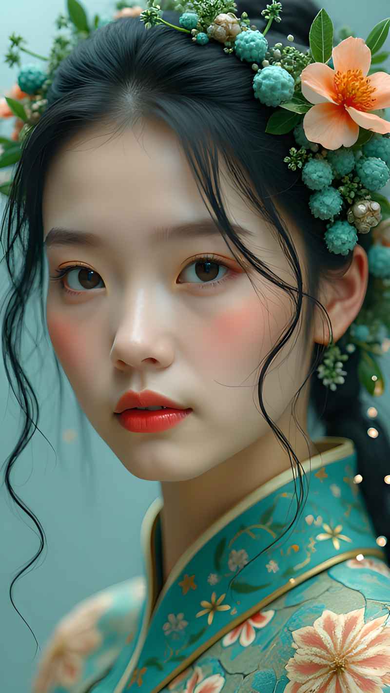 森林系列五颜六色古风艺术美女 63