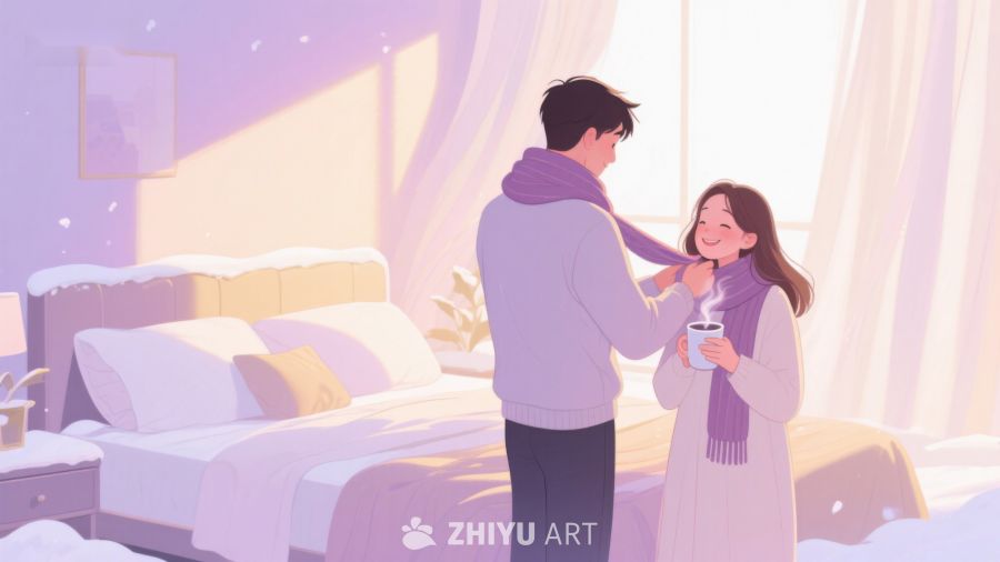 温馨室内，情侣共度时光 458