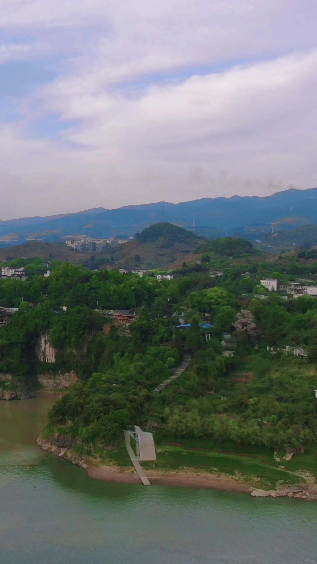 旅游景区湖南湘西芙蓉镇竖屏