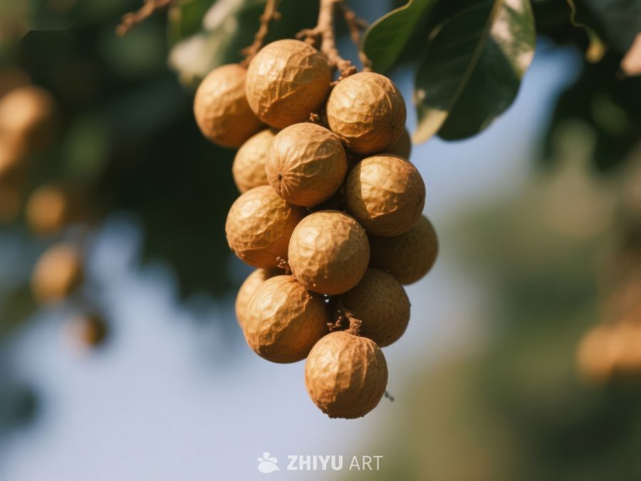 阳光下的龙眼果实 733