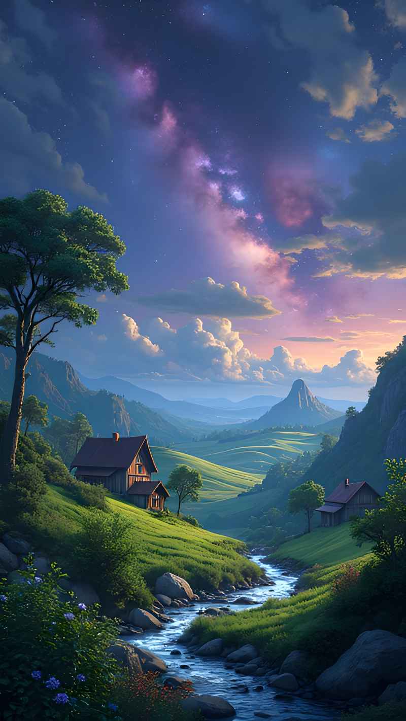 未来风格大自然森林超自然风景画质 62