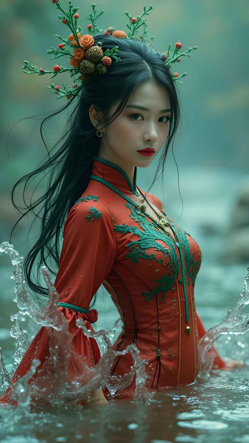 红色女子户外拍摄系列高清艺术视觉 43