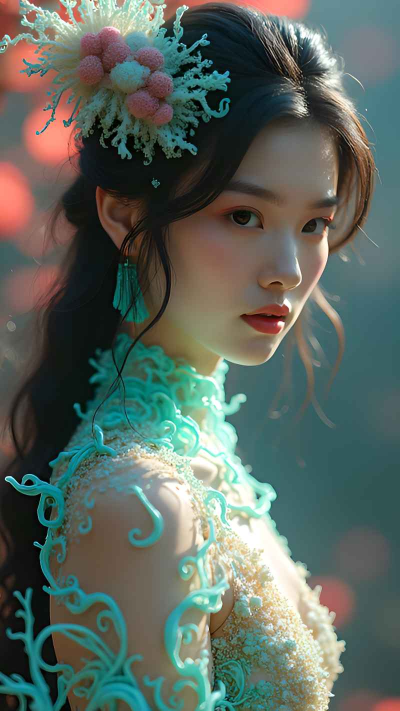 森林系列五颜六色古风艺术美女 85