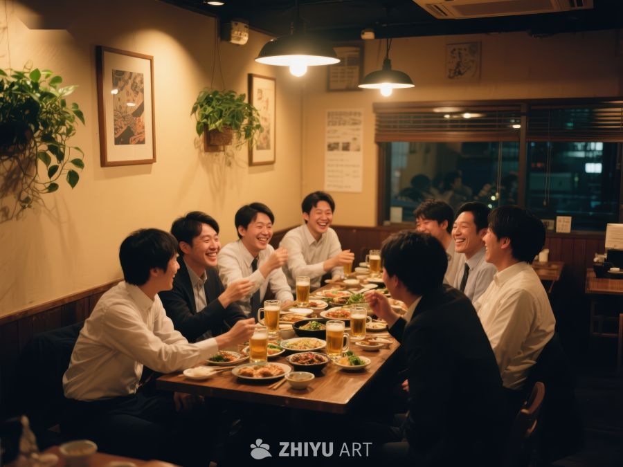 友人聚餐，共享美食与欢笑 856
