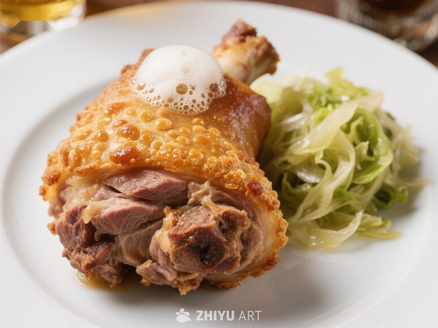 酥脆烤鸡腿配生菜 1104