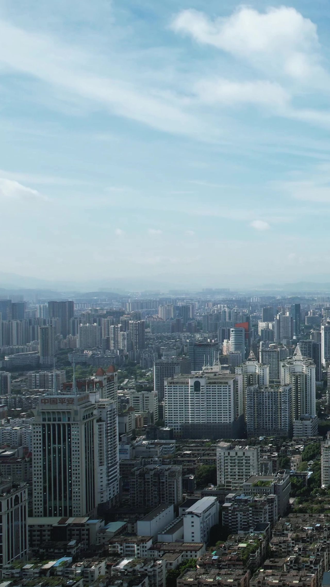 福建福州城市风光竖屏航拍 