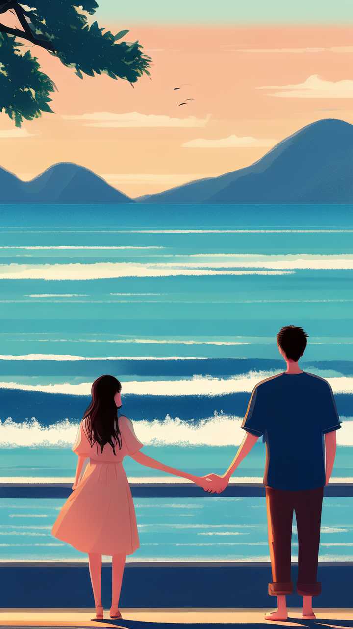 海报情侣插画